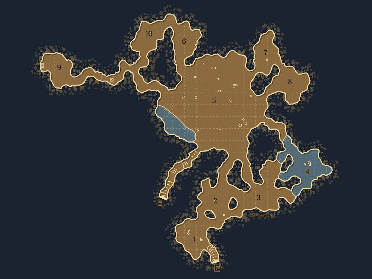 Example cave map