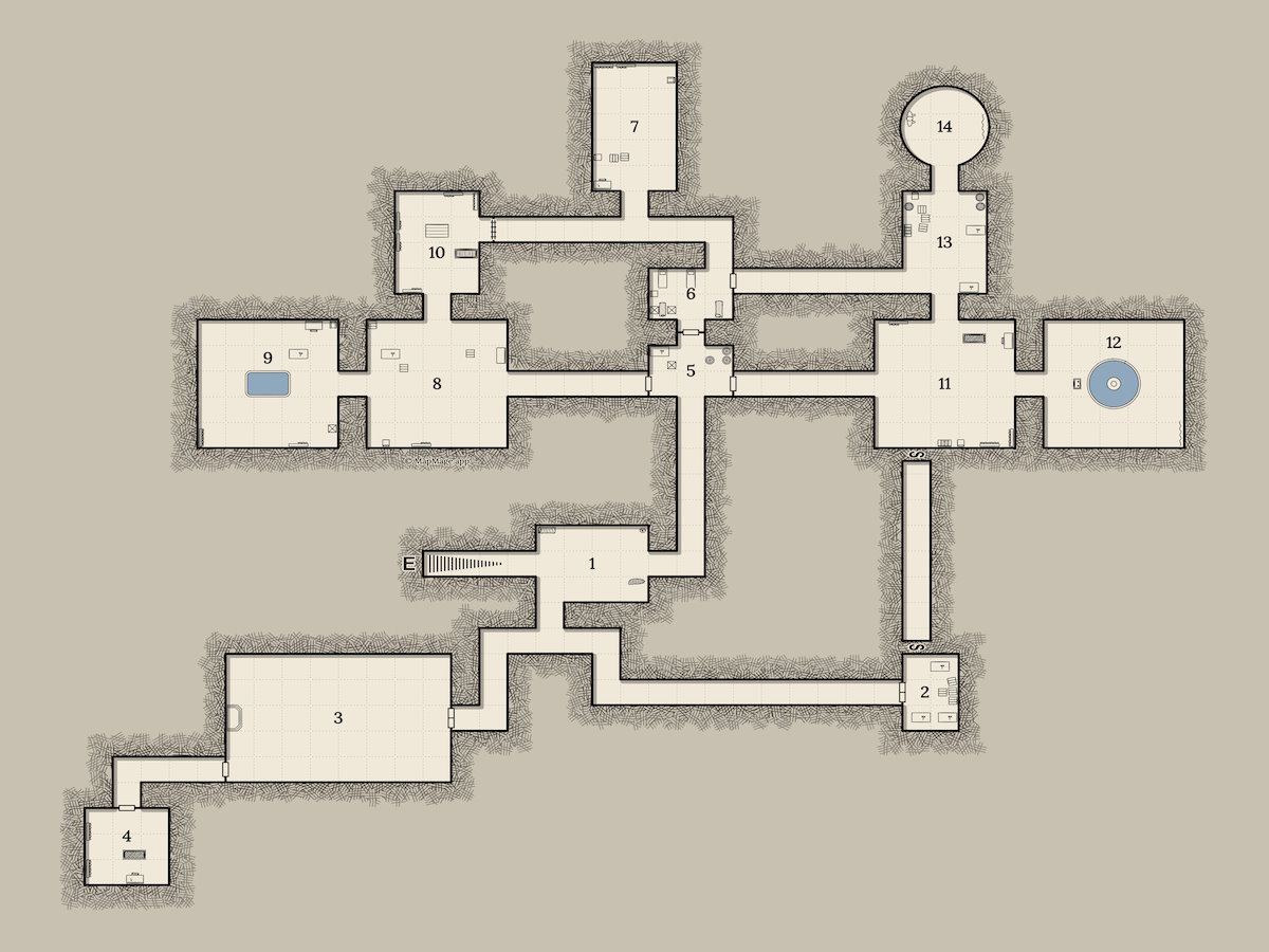 Example dungeon map